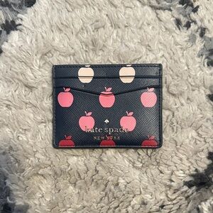Kate Spade Navy and Pink Apple Card Holder